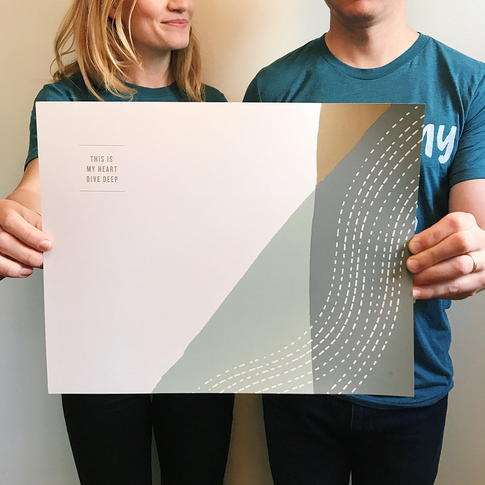 Dive Deep Lyric Screenprint