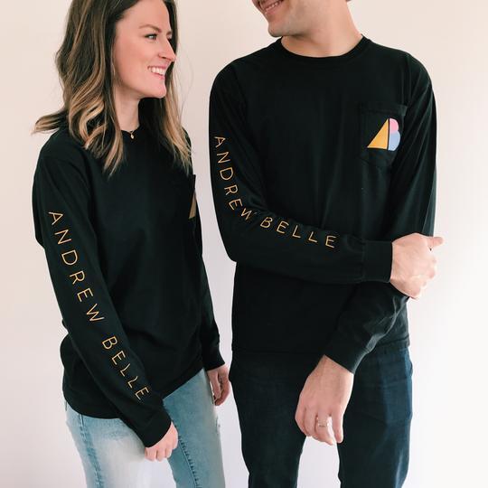 AB Long Sleeve Pocket Tee (Black)